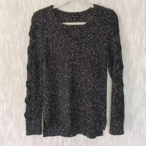 Rock&Republic Crewneck XS Sweater Black Balletcore Cut Out Y2K